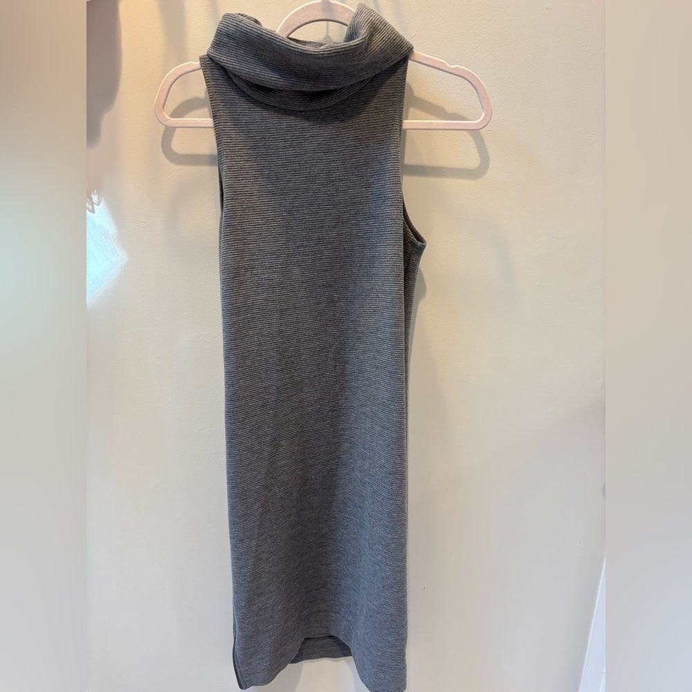 Banana Republic Light Gray Ribbed Sweater Dress